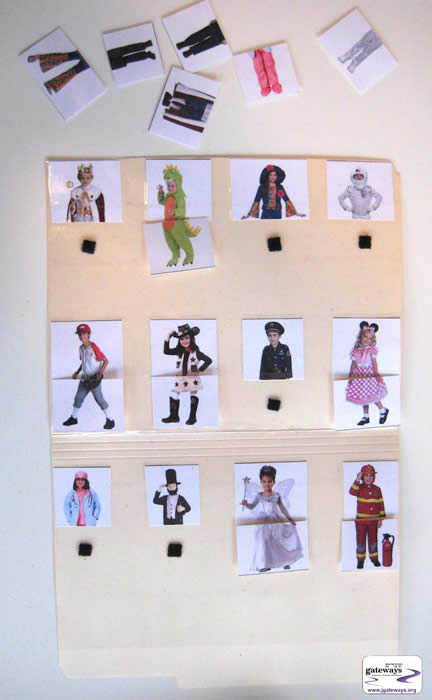 Puzzle match Purim costumes